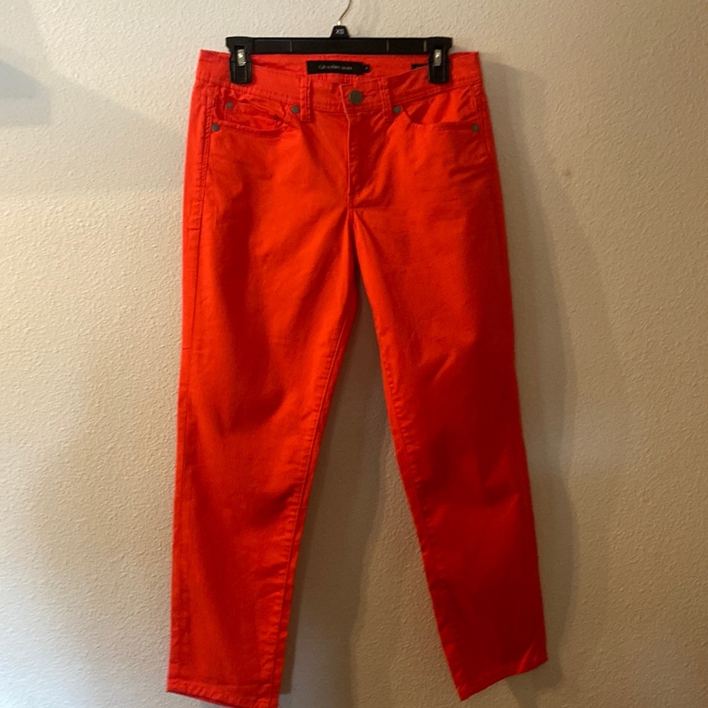 Calvin Klein Jeans red skinny crop size 6